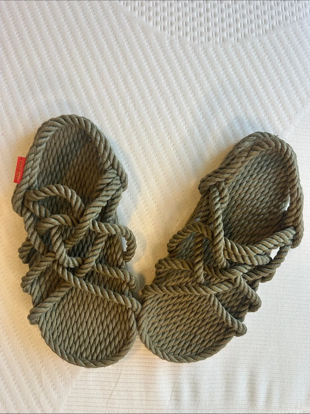 Kids Olive Rope Sandals - Comfortable Slip-On